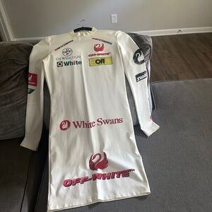 Off White Swans Dress